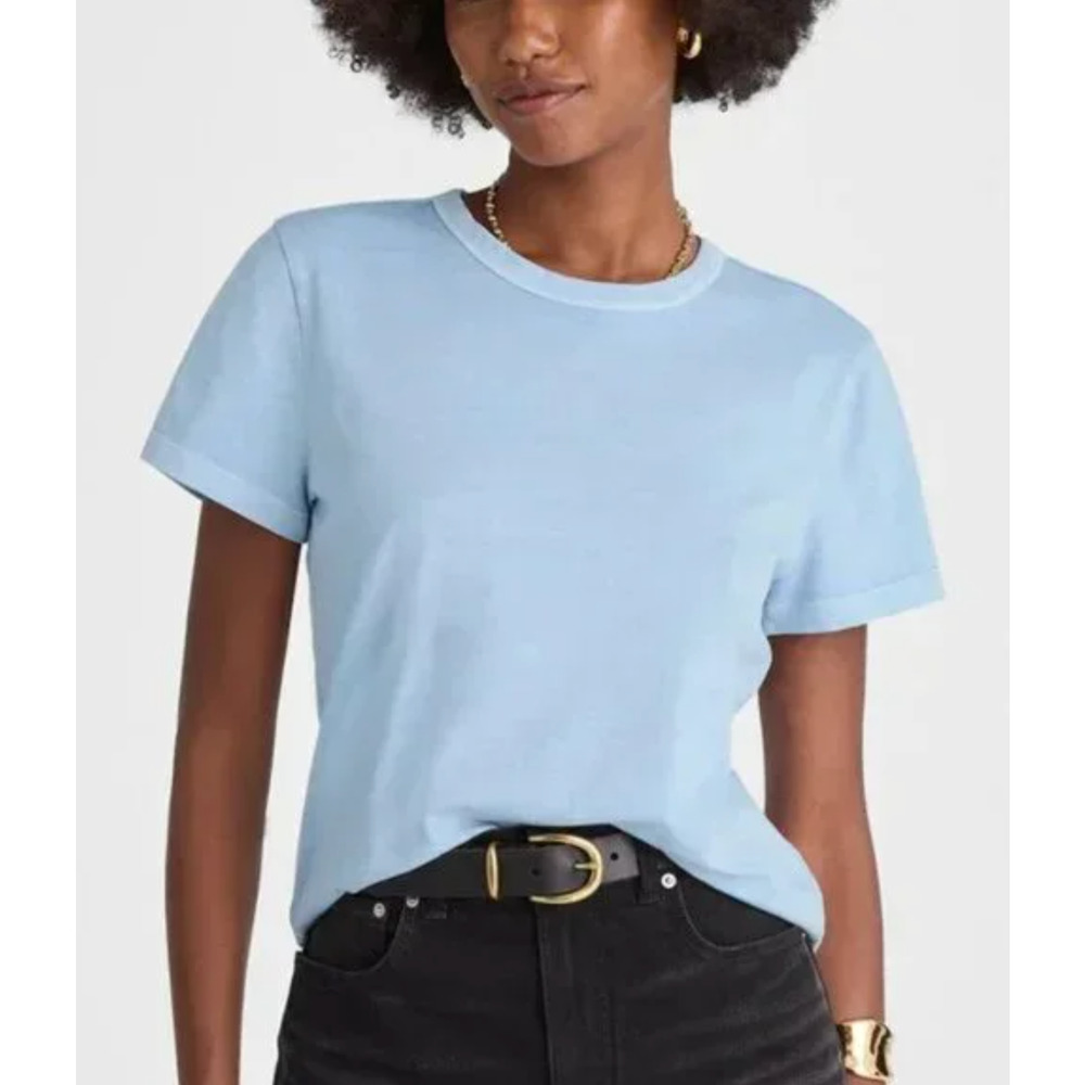Madewell | NWT The Perfect Crewneck Tee Allday Jersey Iced Blue | Sz XXS